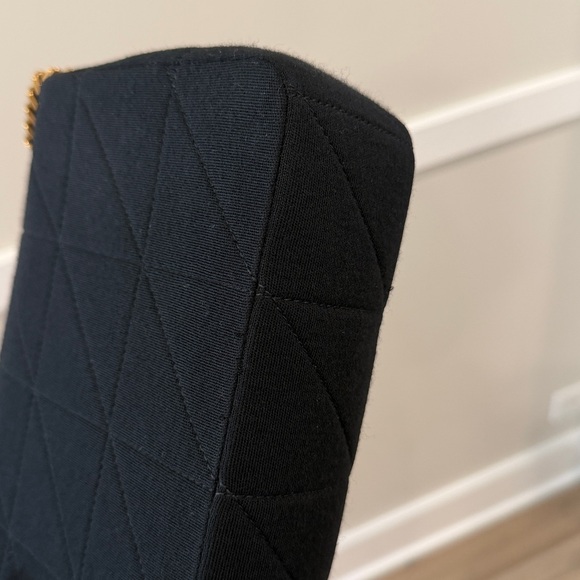 Yves Saint Laurent Jamie Jersey Black Quilted Shoulder Bag with Gold Chain - Picture 7 of 17